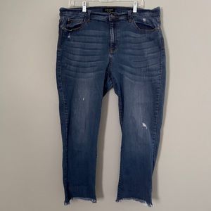 Judy Blue Jeans Crop Raw Hem Relaxed Straight 16